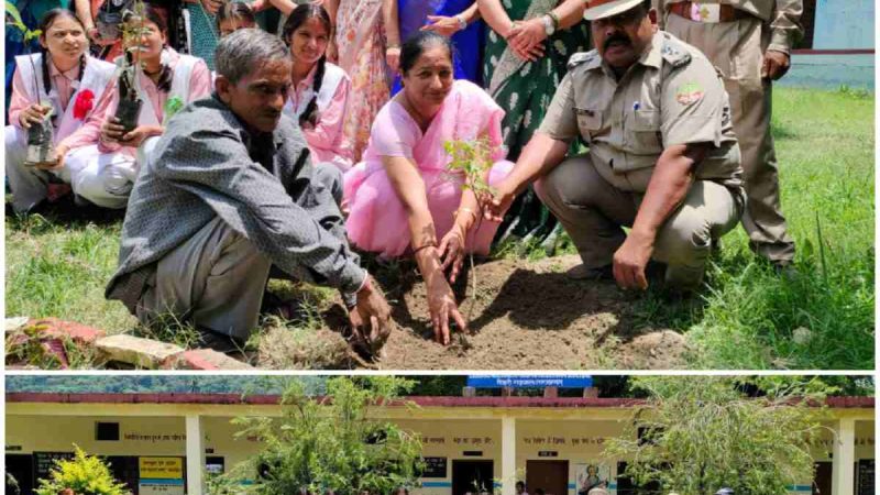 सुमन दिवस पर स्कूली बच्चों ने किया वृक्षारोपण