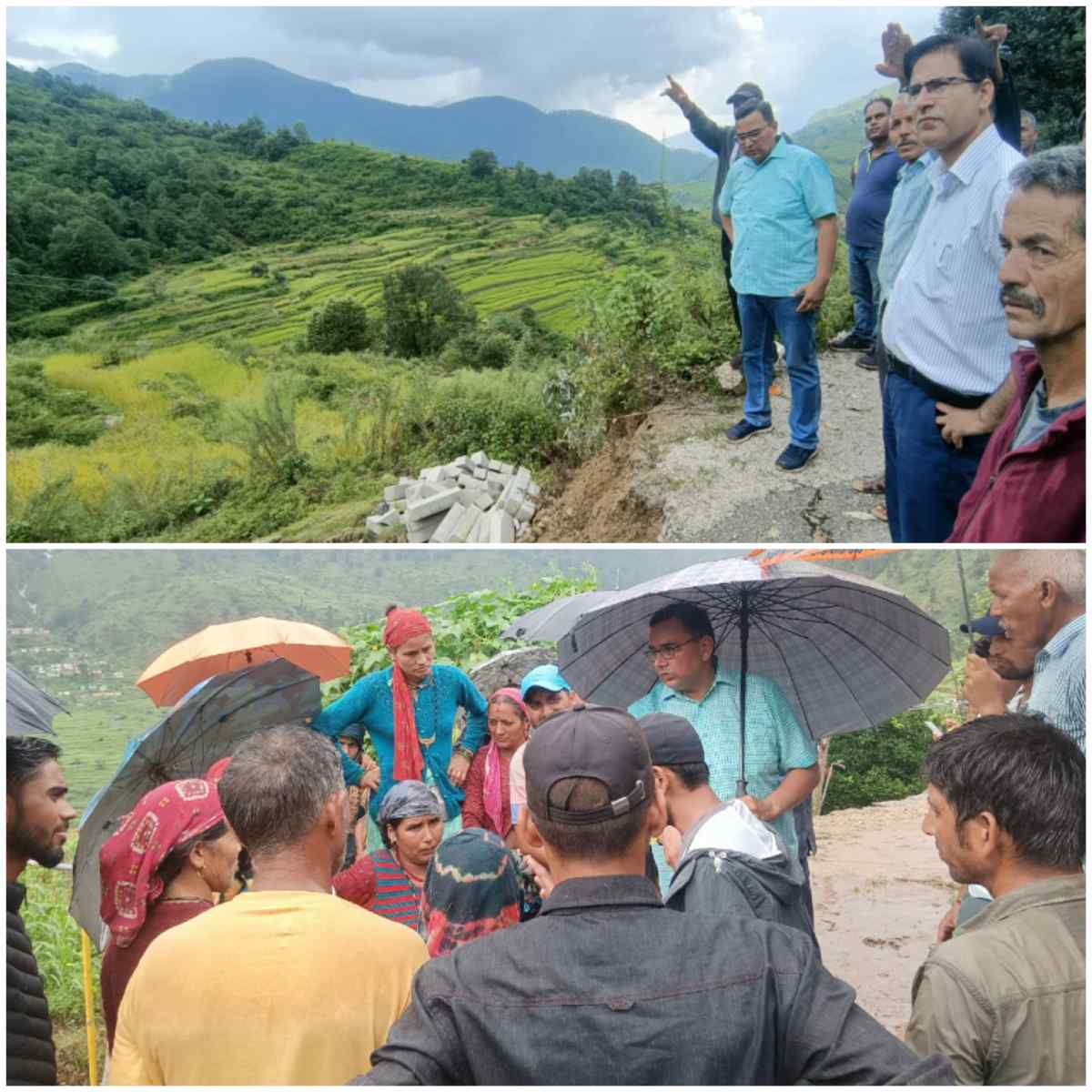 मुख्य विकास अधिकारी ने आपदाग्रस्त घुत्तू क्षेत्र का दौरा कर आपदा से हुई क्षति का लिया जायजा