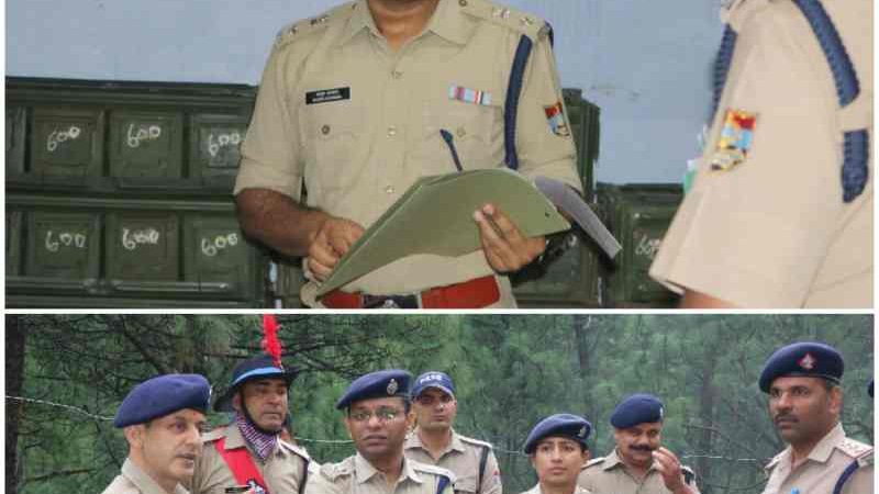 वरिष्ठ पुलिस अधीक्षक आयुष अग्रवाल ने किया रिजर्व पुलिस लाइन चंबा का निरीक्षण