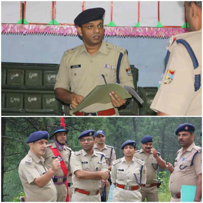 वरिष्ठ पुलिस अधीक्षक आयुष अग्रवाल ने किया रिजर्व पुलिस लाइन चंबा का निरीक्षण