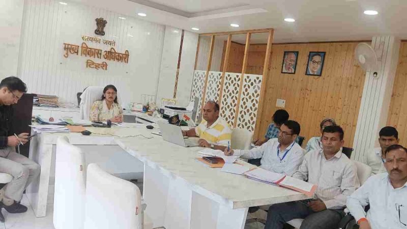 त्रिस्तरीय पंचायत चुनाव: मतदान व्यवस्थाओं को लेकर सीडीओ टिहरी ने ली वर्चुअल बैठक