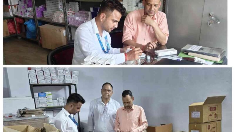 टिहरी में स्पूरीयस दवाओं की रोकथाम हेतु औचक निरीक्षण, छह दवाओं के नमूने जांच को भेजे