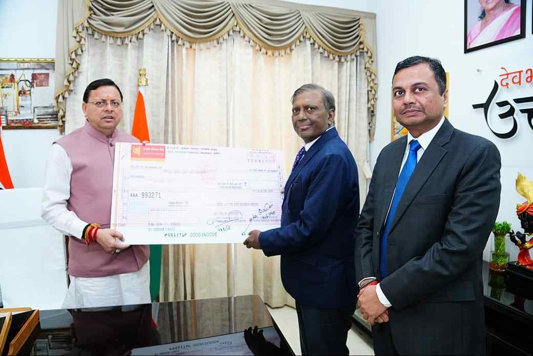 टीएचडीसी इंडिया लिमिटेड ने उत्तराखंड के मुख्यमंत्री राहत कोष में 1 करोड़ रुपये का योगदान दिया