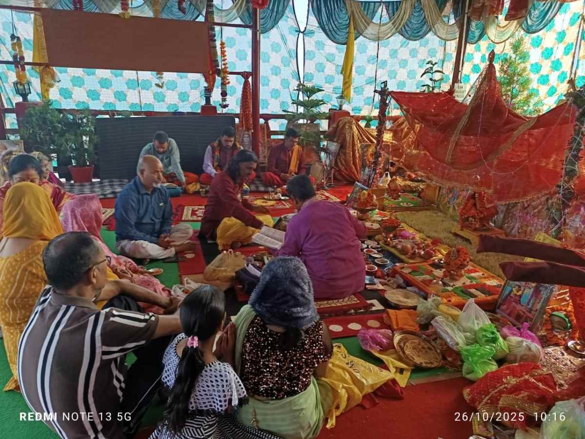 ज्वाल्पा देवी मंदिर दाबड़ा में चल रहे शतचंडी महायज्ञ में उमड़ी श्रद्धा की भीड़